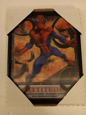 Marvel Spider-Man Attitude 3-D Inspirational Art Print 8 x 10 Framed Art Print
