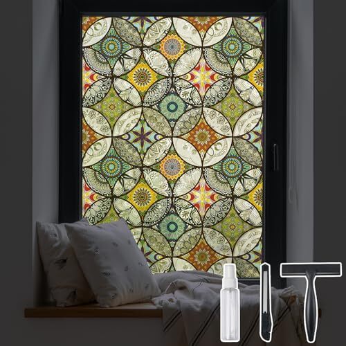 Static Cling Decorative Window Film with 17.7" x 78.7" (with tools) Yellow - Picture 1 of 6