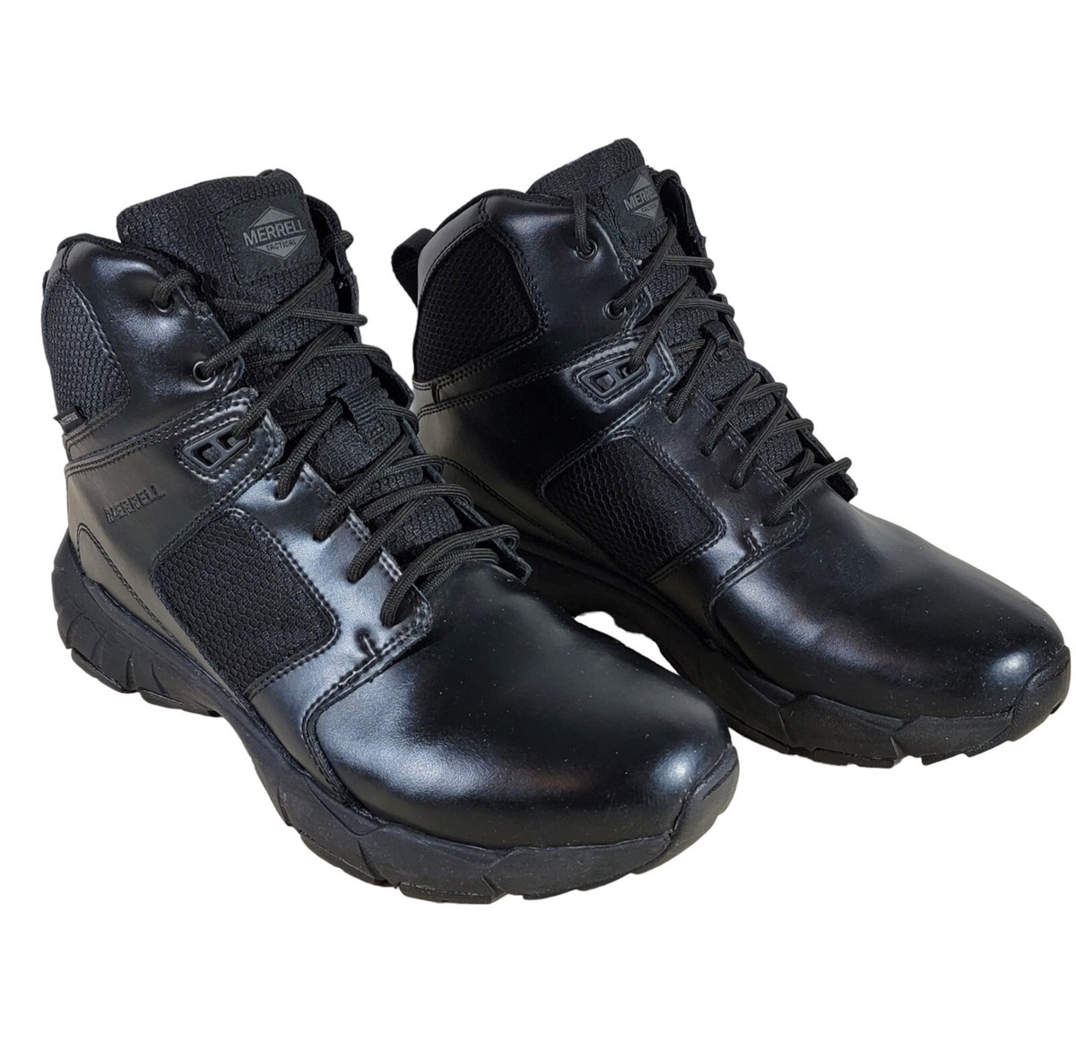Merrell Boots Tactical Military Fullbench Waterproof Black Mens Size 10.5 Mid eBay
