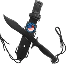 cuchillo de rambo caza supervivencia tactico con funda de combate militar Nuevo