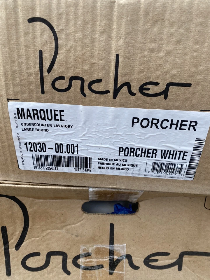 Круглая раковина Porcher 16,5 дюйма с нижним креплением - Изображение 3 из 3