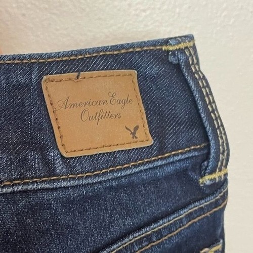 AEO American EAGLE OUTFITTERS Künstlerjeans Größe 0 dehnbarer Look neu dunkel gewaschen - Bild 4 von 7