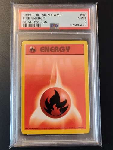 PSA 9 Fire Energy 098/102 Base Set (Shadowless) Regular