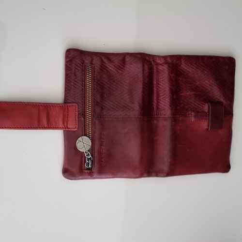 Nancybird Cherry Red Leather Bi-Fold Wallet 28 Card Slots Wallet - Picture 17 of 24