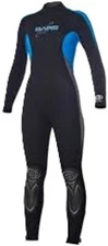 Bare 7/6mm Velocity, Women's Full Wetsuit, ank zip, Size 14, Black, Blue, Gray