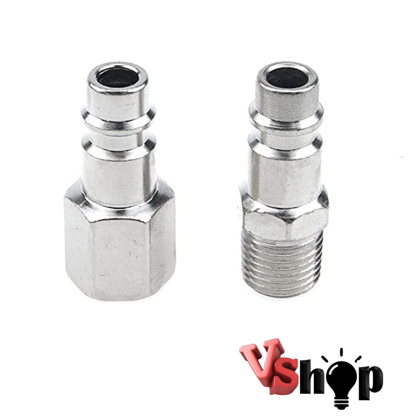 10 Raccordi Rapidi Per Aria Compressa 1/4" BSP - Maschio E Femmina, Acciaio Zincato - Foto 6