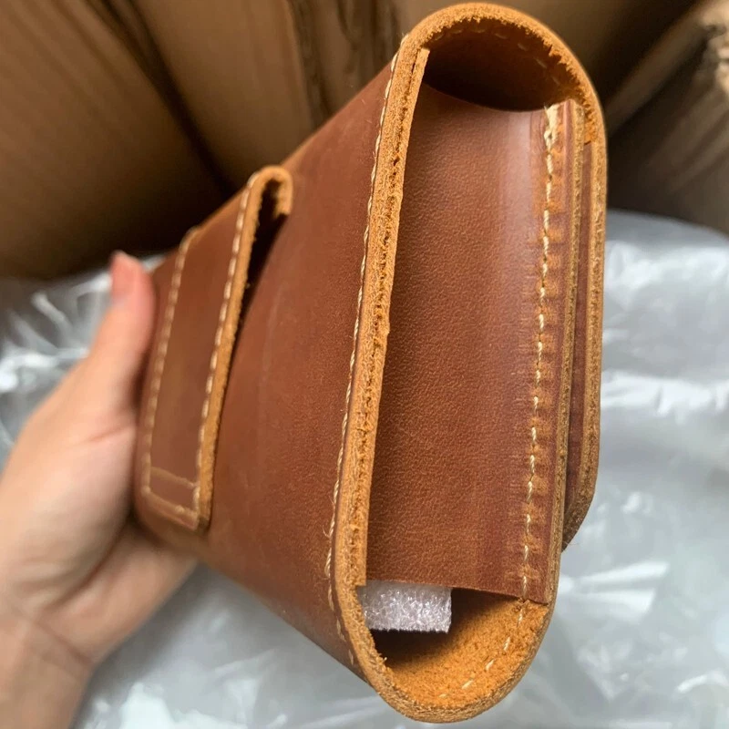 Cinturón de cuero genuino para teléfono funda clip cierre magnético para iPhone 16 Pro Max Foto 3 de 4