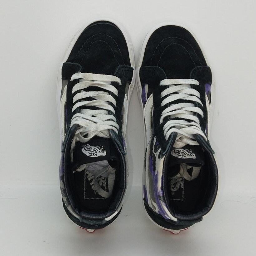 VANS SK8 Mens Pre-owned Pop Camo w/Purple Accents Hi Top  display picture 2