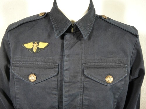 New RALPH LAUREN D&S Military Field "IKE" Jacket Cotton Twill Navy Blue sz L - Picture 5 of 9