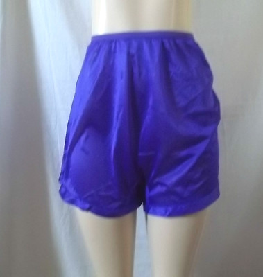 LOT 4 NYLON  PANTIES PURPLE BRIEFS BLOOMERS COTTON CROTCH SIZE 7