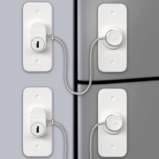 Refrigerator Lock 2 Pack Mini Fridge Locks for Kids No Drill Cabinet Lock with