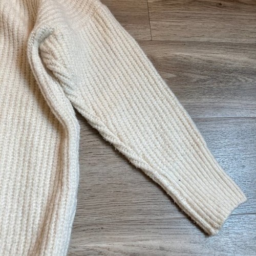 Forever 21 Contemporary Wool Blend Cream Turtleneck Chunky Oversize Sweater Size - Imagen 5 de 7