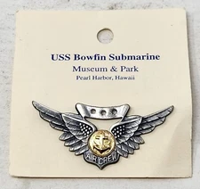 USS Bowfin Submarine Marine Corps Aviation Squadron Pin Anchor Wings 2.25" 