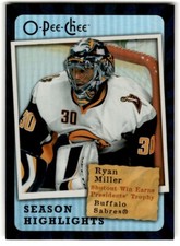 Ryan Miller 2007-08 O-Pee-Chee Season Highlights #SH3 Buffalo Sabres