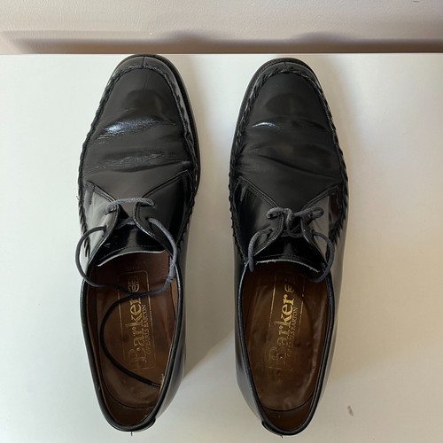Barker Men's Black Leather Shoes UK 8E Barkers of Earl Barton Laces Formal Smart - Picture 18 of 24