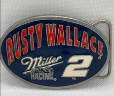 Rusty Wallace Miller Racing 2 NASCAR Belt Buckle Special Edition 1756