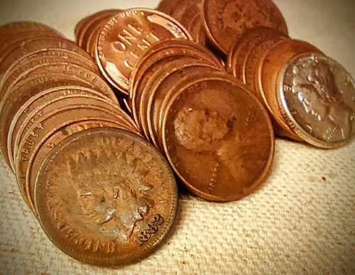 Wheat Small Cent Roll • Glossy 1939 Mercury & 1882 Indian Cent • Earlies / PDS - Picture 8 of 10