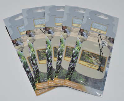 LOT OF 5 YANKEE CANDLE WATER GARDEN CLASSIC CAR JAR AIR FRESHENER CLOSET SCENTED