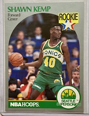 1989-90 Hoops Shawn Kemp RC Seattle Supersonics Rookie #279 | eBay