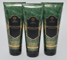 3 BATH & BODY WORKS WOODLANDS MENS ULTIMATE HYDRATION CREAM LOTION SHEA BUTTER