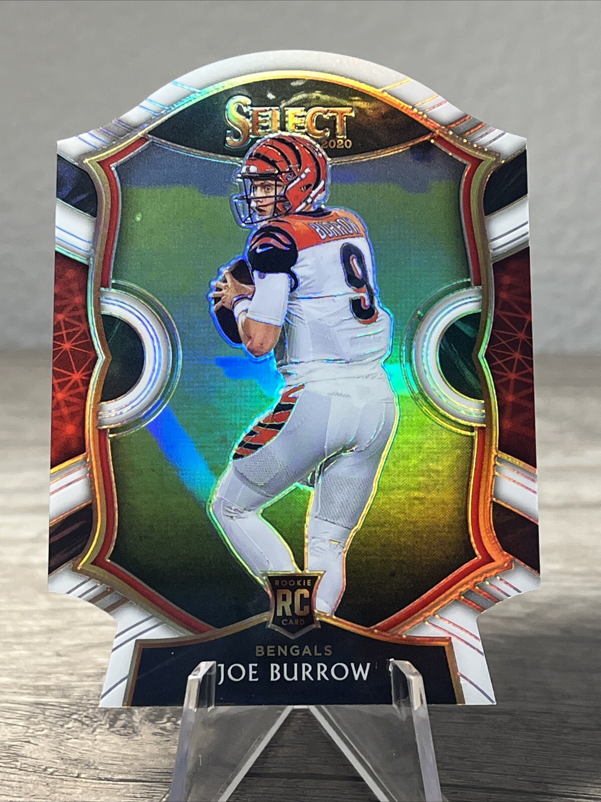 Joe Burrow Rookie White Prizm Die-Cut #46 2020 Panini Select Concourse
