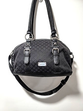 Nine West Women's Satchel Black Shoulder/Handle Multi-Pocket Handbag.