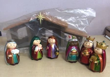 NEW Trim A Home Nativity Set Manger, Kings, Shepherd, Mary, Joseph, Baby Jesus