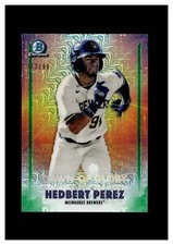 2021 Bowman Chrome Mega Box Dawn of Glory Green Refractor DG18 Hedbert Perez /99
