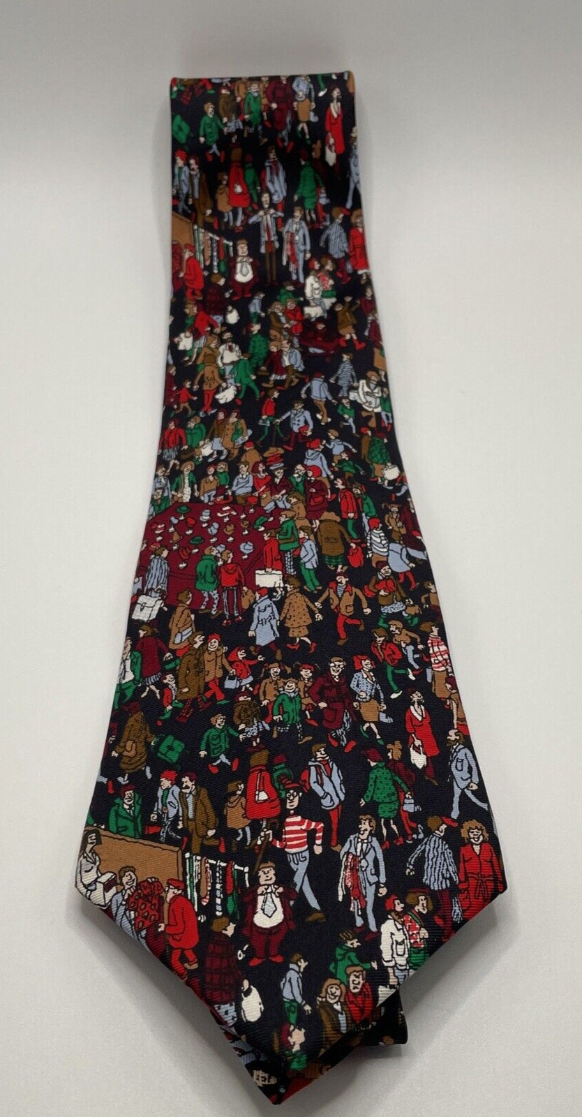 Where's Waldo Tie by Schreter 100 Silk Made in USA 1… Gem
