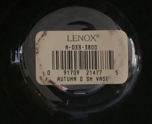 Lenox Autumn 5-1/2 inch Gold Rim Glass Vase - Picture 3 of 4