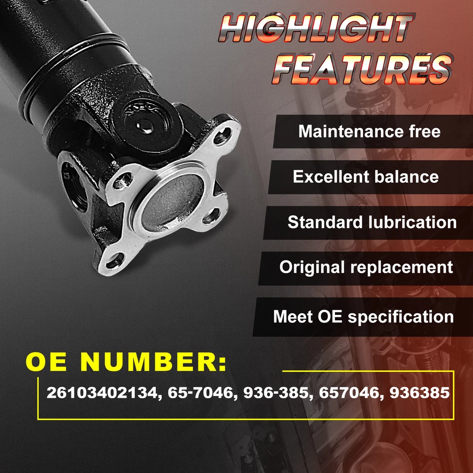 Rear Driveshaft Prop Drive Shaft For 2004-2006 BMW X3 3.0L 50.28" 26103402134 Foto 3 de 4