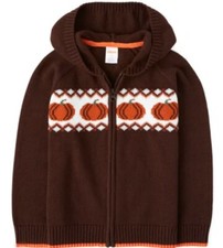 Gymboree Harvest Pumpkins Zip Sweater Size 4T NWT