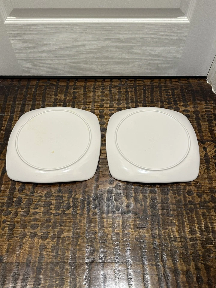 2 Pc TABLETOPS UNLIMITED Melamine Multiple Color Circles 11 1/8" Dinner Plates - Image 4 of 4