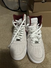 Air Force 1 High White Maroon Worn Once