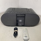 Sony Cd Radio Mp3 Boombox with Remote Zs-S4iP Black Tested Works