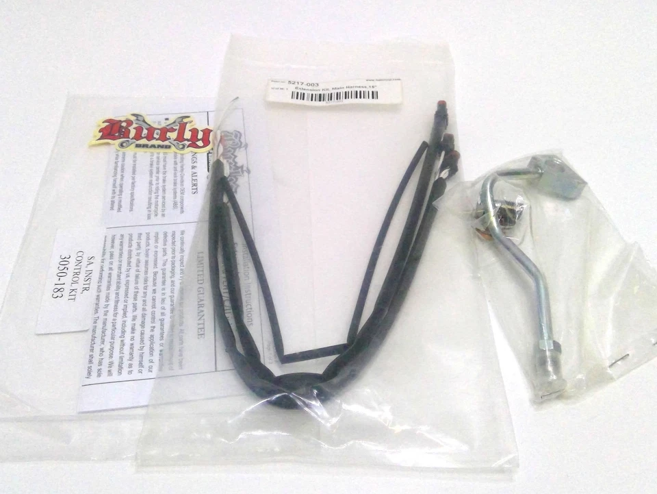 Kit de línea de freno trenzado de acero inoxidable marca Burly 13" Touring 2014-2015 0610-0819 Foto 4 de 4