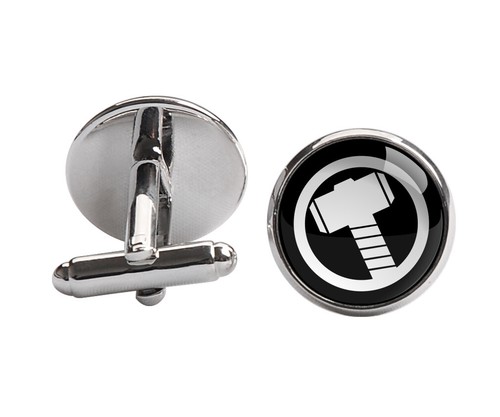 Thor Symbol Men Woven Skinny Groom 2.5" Party Tie Necktie Cufflink Cuff Link - Picture 23 of 29