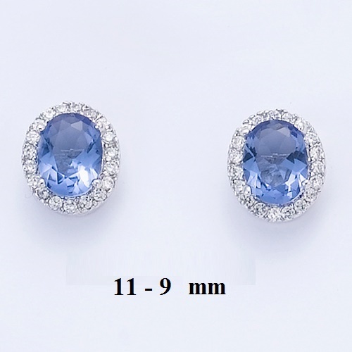 Parure De Bijoux Dolly-Bijoux En Argent 925 - Collier, Boucles D'oreilles, Pendentif - CZ Aigue-marine - Neuf Avec étiquettes