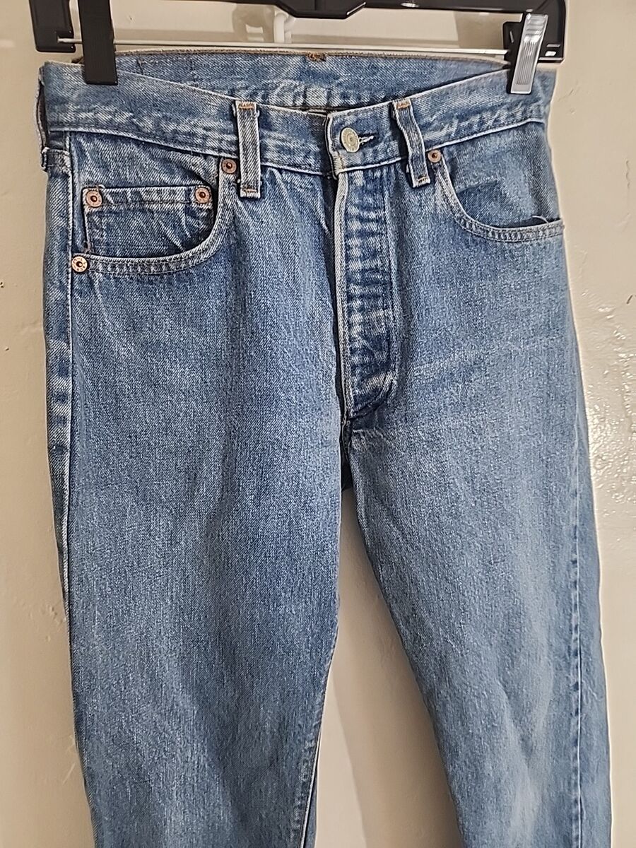 vintage levis 501 zipper fly denim jeans red line redline 28 vintage levis 501 zipper fly denim jeans red line redline 28