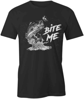BITE ME TShirt Tee Short-Sleeved Cotton FISHING CLOTHING S1BSA126