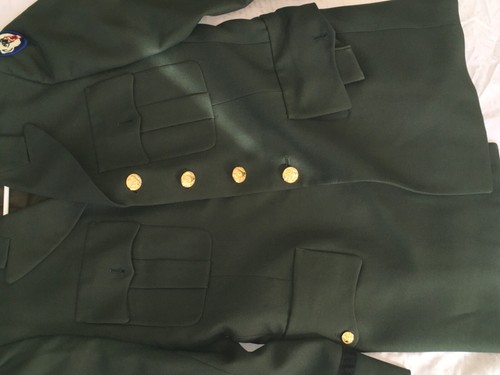 US Military ARMY Woman's Green Dress Blazer & Garrison Cap Size - Small - Picture 18 of 21