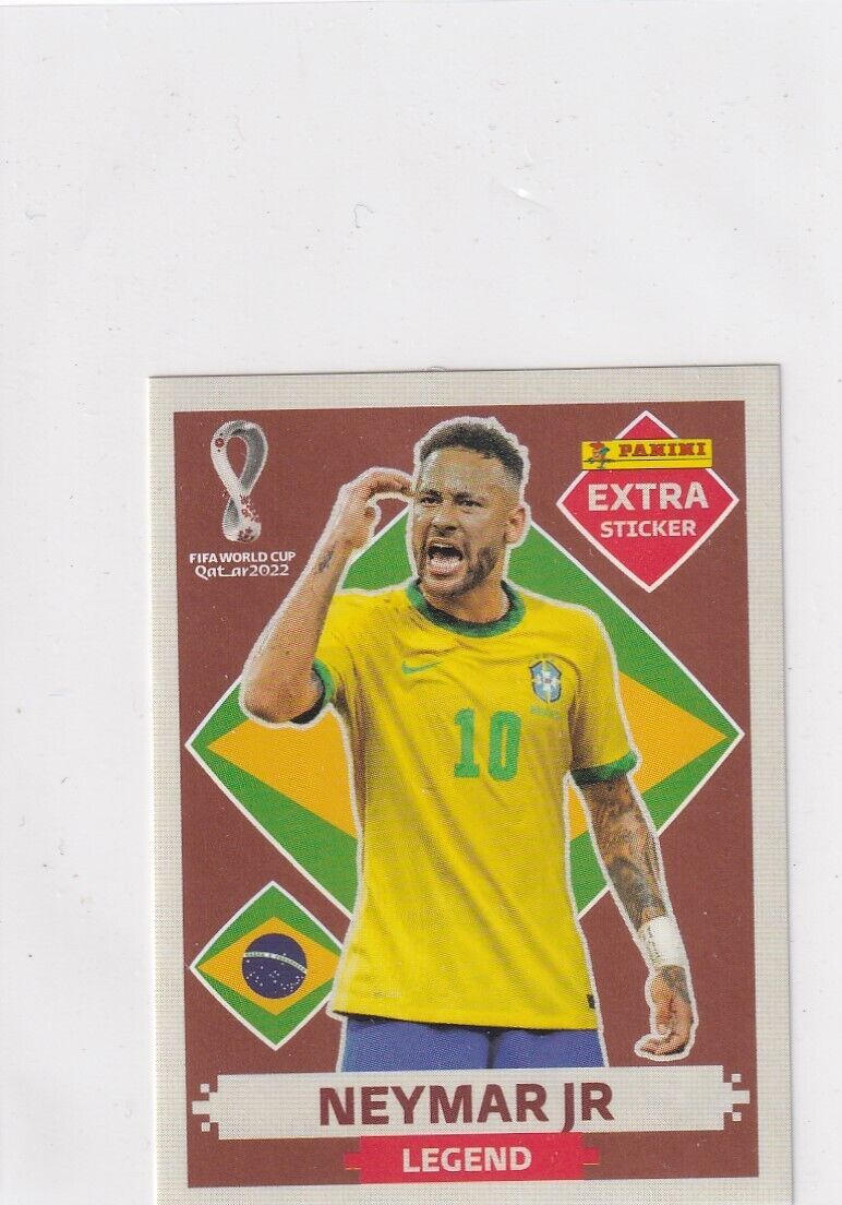 Panini Qatar World Cup Extra Sticker 2022 Legend Neymar Jr Bronze