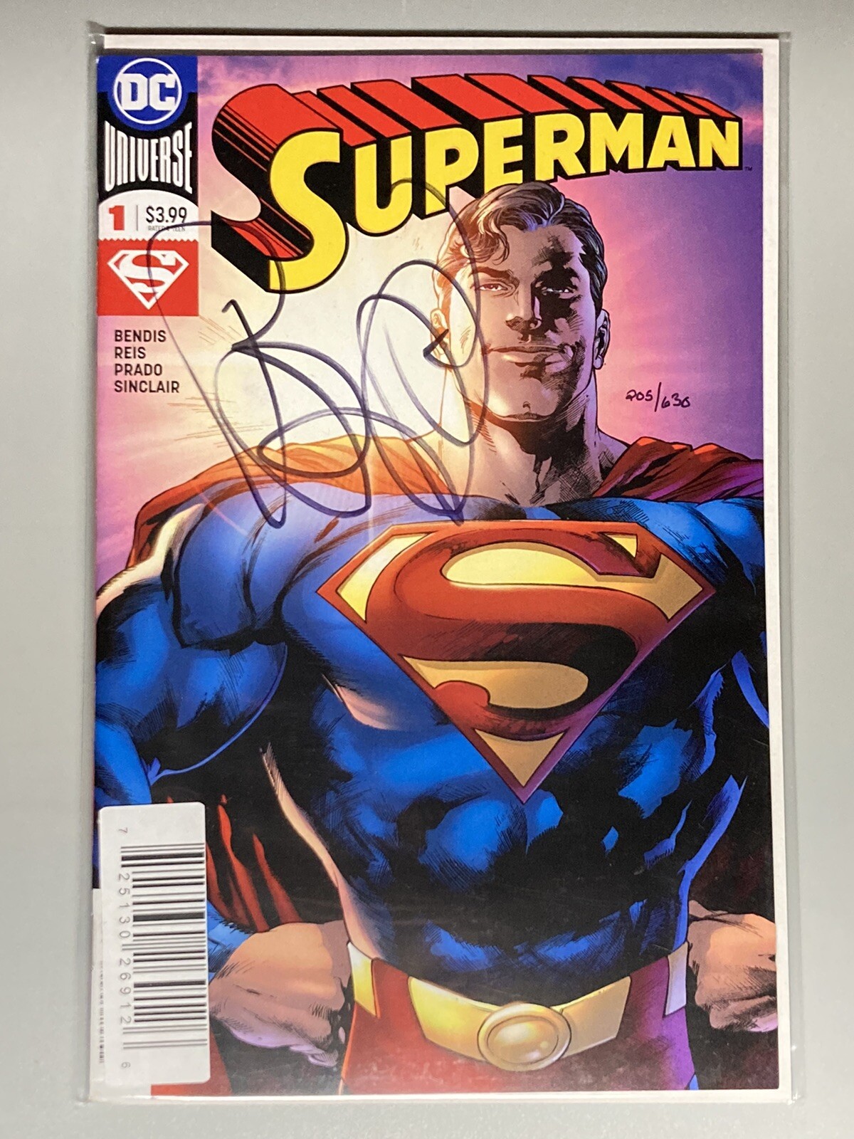 SUPERMAN #1 (2018) from Dynamic Forces signed by Brian Michael Bendis 205/630