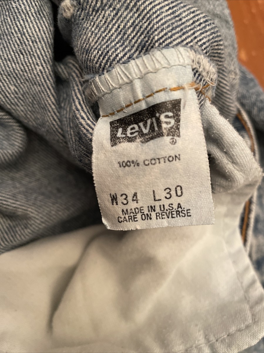 VTG 80s 90s Levis 505 Made USA Denim Jeans Marble Acid Wash Mens
