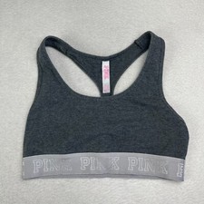 Victoria's Secret PINK VSX Sports Bra Women's Size Small Gray Racerback