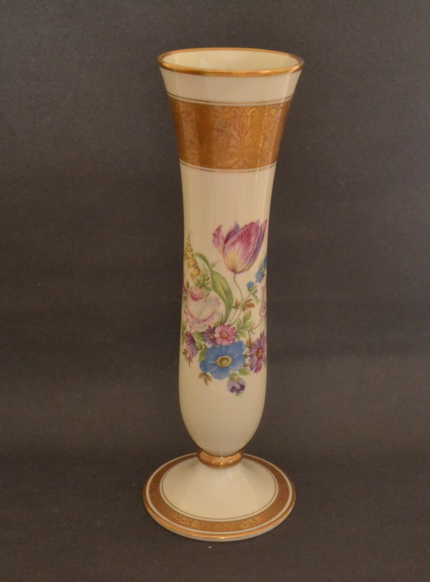 洋書 Porzellanmalerei Faszination Rosen Vintage Chinese Export Famille Rose Porcelain Vase Signed