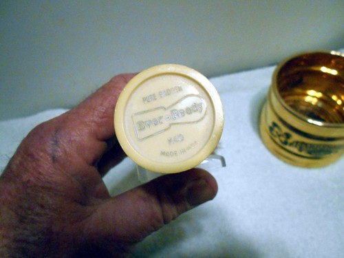VTG LOT USA Illinois 127 Razor Strop Barbershop Goldtone Mug Shaving Bar & Brush - Picture 12 of 13