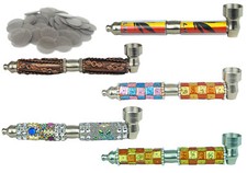 12cm Metal Tobacco Dry Herb Smoking Pipes With Free Pipe Filter Screens