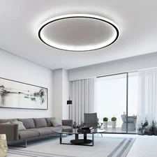 22'' Modern Dimmable Flush Mount Ceiling Light Fixture Panel Light LED & Remote