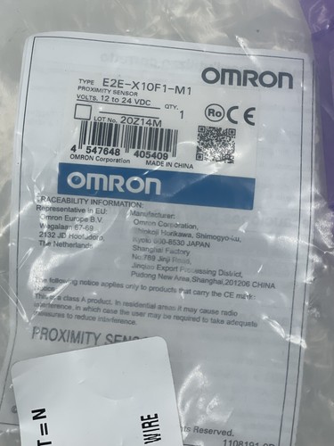 Omron E2E-X10F1-M1, Proximity Sensor 12 to 24VDC - Picture 2 of 5
